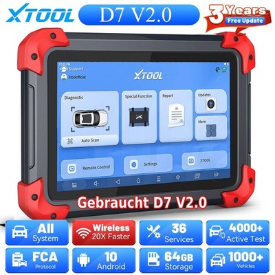 USED XTOOL D7 Profi KFZ OBD2 Diagnosegerät Scanner ALLE System ECU Codierung FCA