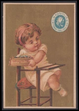 McFerran Shallcross Magnolia Ham trade card Louisville 1880s child in highchair