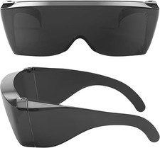 Cover-Ups Black Fit Over Sunglasses - Wrap Around - On Prescription Glasses