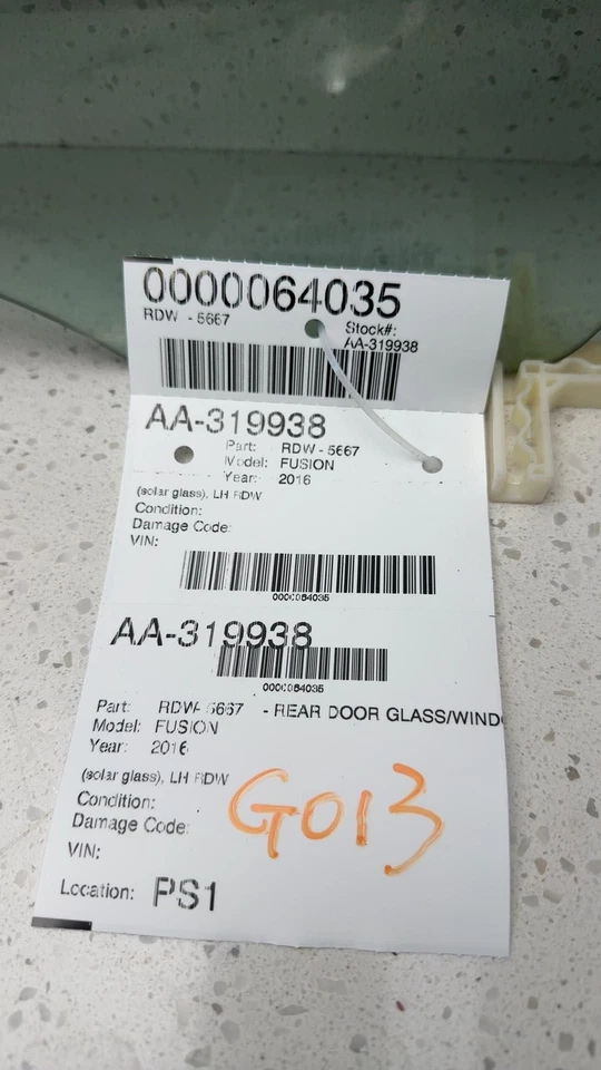 13 14 15 16 17 18 19 20 FORD FUSION Rear Door Glass/window Ford Left Foto 4 de 4