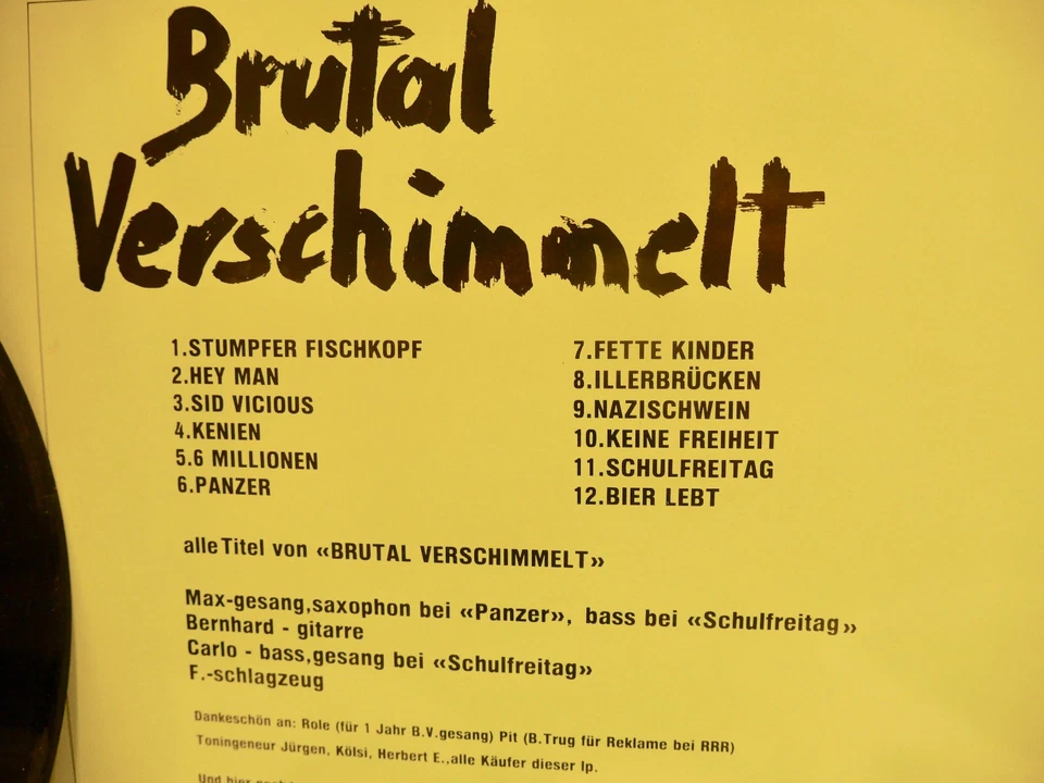BRUTAL VERSCHIMMELT,,, die PUNKBAND aus Kempten ,, LP von 1990 - Bild 4 von 4
