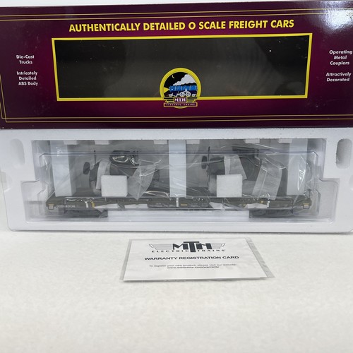 MTH Premier 20-95461 U.S. Army 60’ Flatcar w (2) Humvee Vehicles O NEW #40138 - Picture 2 of 11