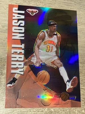 E1582 JASON TERRY 2001-02 Topps Chrome Team Topps Refractor #TT4 Atlanta Hawks