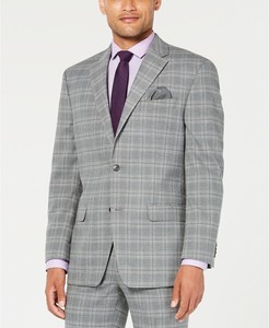 grey checkered suit jacket