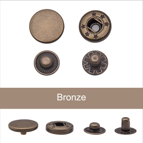 50Sets #655/633/831 Brass Snap Buttons Press Stud Rivet Fastener Metal Accessory - Picture 15 of 15