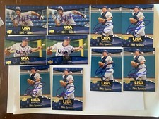 2008 USA Rookie Signed Baseball Card Lot10 Justin Smoak Danks Paramore MLB