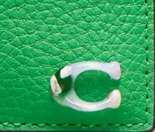 💚Coach Wavy Zip Card Case - 167CX Kelp Green Coachtopia Leather w/keyring NWT - Picture 8 of 8