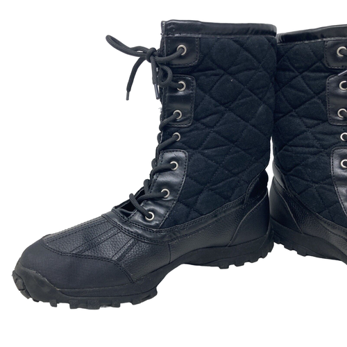 Polo para mujer de EE. UU. Botas de nieve de piel sintética acolchadas Artic Black DOVER TALLA 11 - Imagen 7 de 9