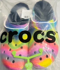 NEW Crocs Classic Lined Spray Dye Clog Shoe Unisex Men's 11, 12 - Warm and Soft