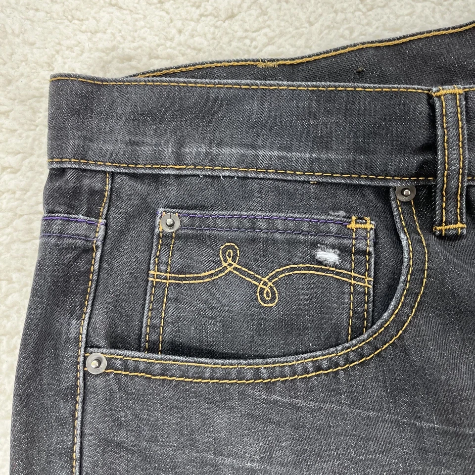 Pantalones de mezclilla Lifted Research Group para hombre 38 grises LRG adultos hombres Foto 3 de 4