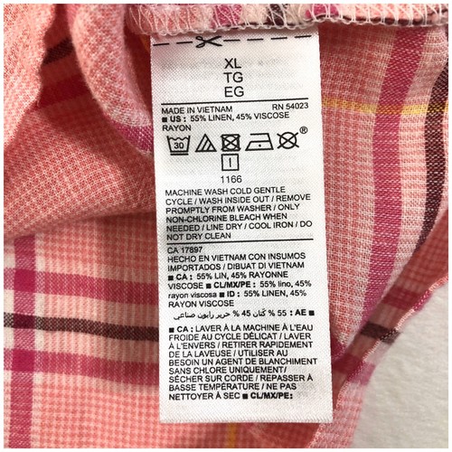 Sz XL NWT OLD NAVY Women’s Sleeveless, Button Down, Pink Plaid Blouse Top Shirt - Picture 7 of 11