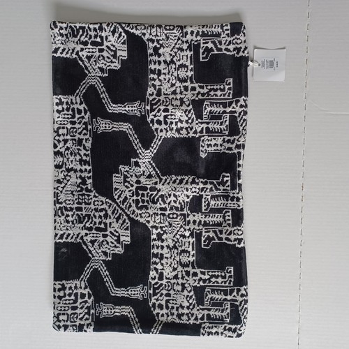 Williams Sonoma Tamar Velvet Jacquard Pillow Cover 14x22" Black Silver NWT - Picture 2 of 6