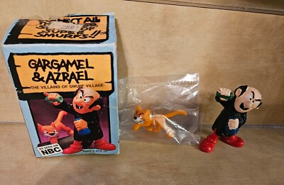 Smurfs Gargamel Azrael Smurf Figures Vintage Toy PVC Variant Rare