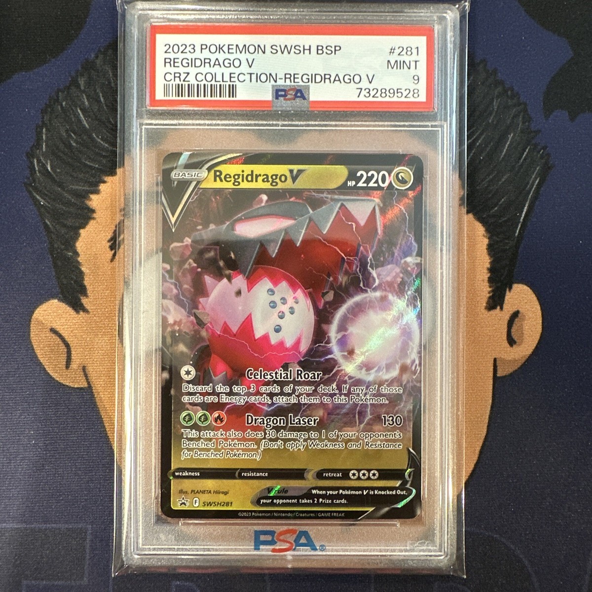 PSA 9 MINT 2023 Pokemon Crown Zenith REGIDRAGO V #281 Ultra Rare