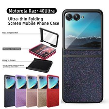 For Motorola razr , Luxury Fashion Bling Glitter Cover Case Glass Screen Film