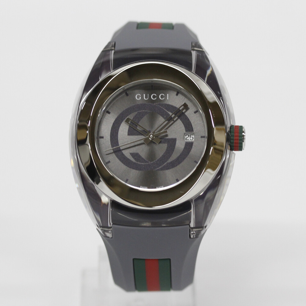 GUCCI SYNC YA137109A Analog Quartz Sapphire Crystal Gray Gray | eBay