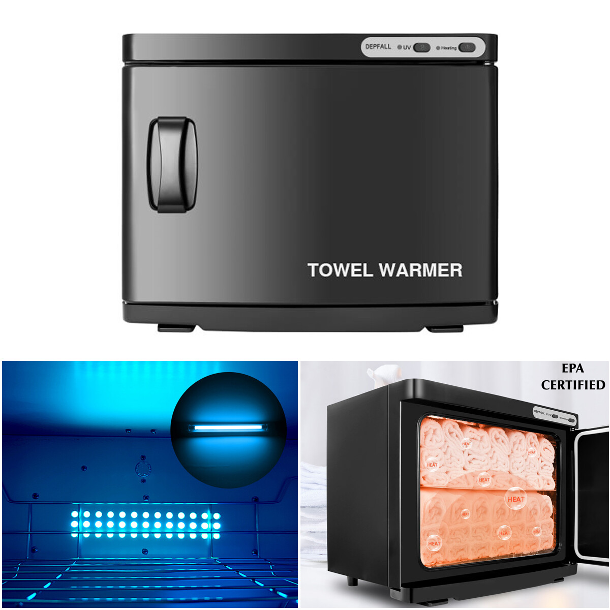 DEPFALL 23L UV Sterilizer Electric Hot Towel Warmer Cabinet Facial