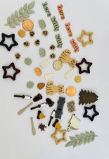 decorative buttons and flats Cats Leaves Fans Crafting And Sewing