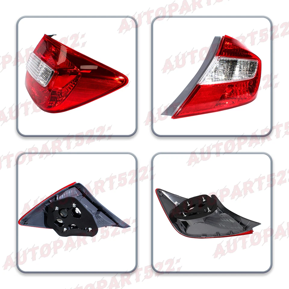 Luz trasera derecha para Honda Civic 2012 sedán pasajero luz trasera exterior sin bombilla Foto 4 de 4