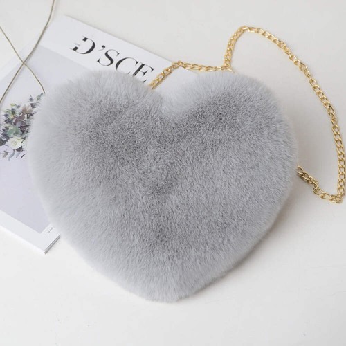 Love Bags For Women Plush Chain Shoulder Bags Valentine's Day Party Bag - Picture 7 of 12