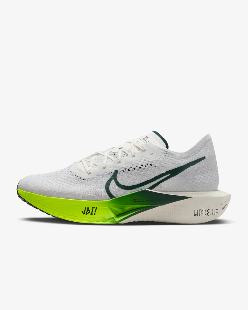 Nike ZoomX Vaporfly Next% 3 FK White Pro Green Mens Running Shoes FZ4017-100