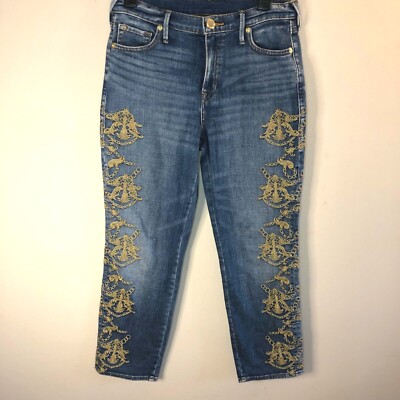 True Religion Women's Halle High-Rise Slim Straight Leg Fit Jean