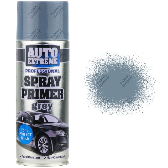 4 X Grey Primer Spray Paint Aerosol Can Auto Extreme Car Van Bike