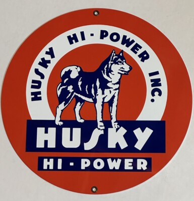 #ad Husky Hi Power Gas Oil Equipment Reproduction Garage Sign $22.00