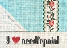 I Love Needlepoint Hand Painted Needlepoint Canvas