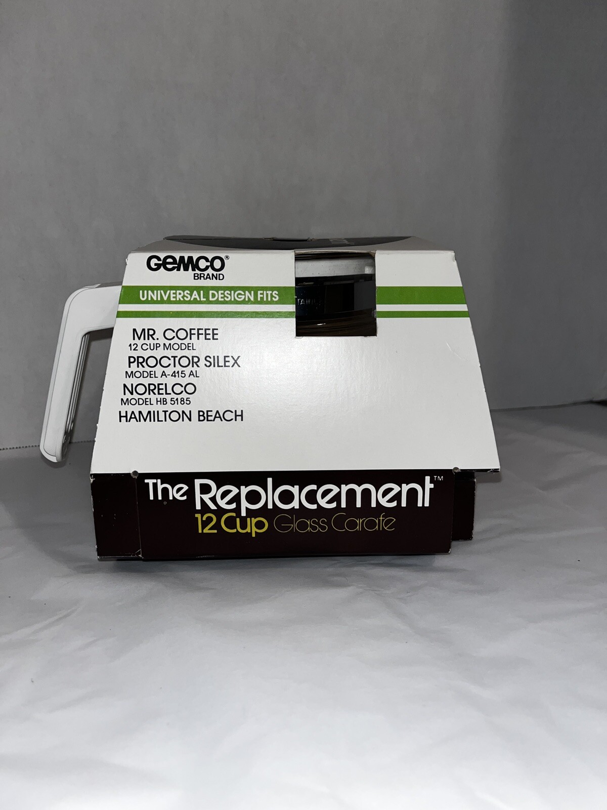 Vintage Gemco Replacement Carafe 10 Cup Glass 1983 Coffee Pot New NOS Universal