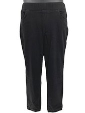 LOGO by Lori Goldstein Knit Denim Pull-On Jogger Pants Black