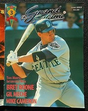 Revista Seattle Mariners Grand Salami junio 2003 Bret Boone en portada (EXL)