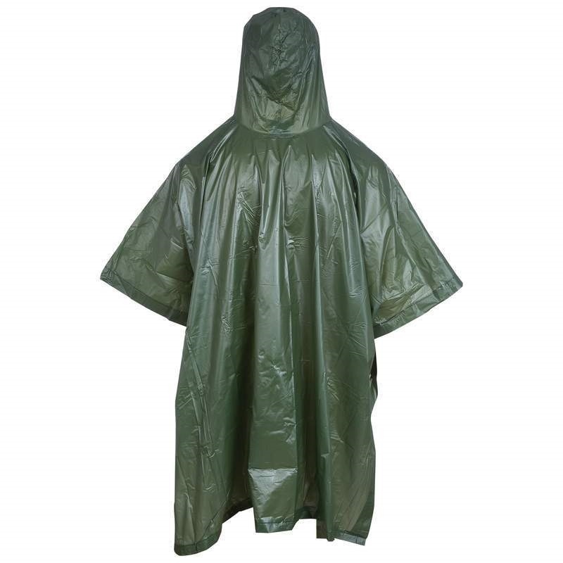 PONCHO Mens Waterproof Rain Coat Travel Hoodie Hiking Gear Survival Backpacking 