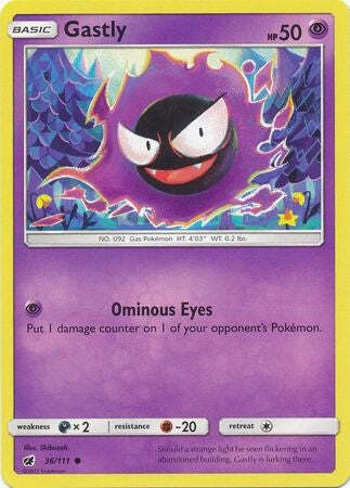 Gastly 36/111 Common - Pokemon Crimson Invasion Card