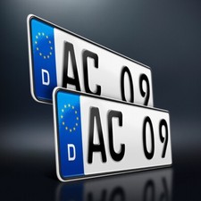 2 Kfz Kennzeichen | 360 x 110 mm | Nummernschild | Autoschild | DHL-Versand