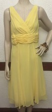 Chaps Yellow Sleeveless Polyester SZ M Dress