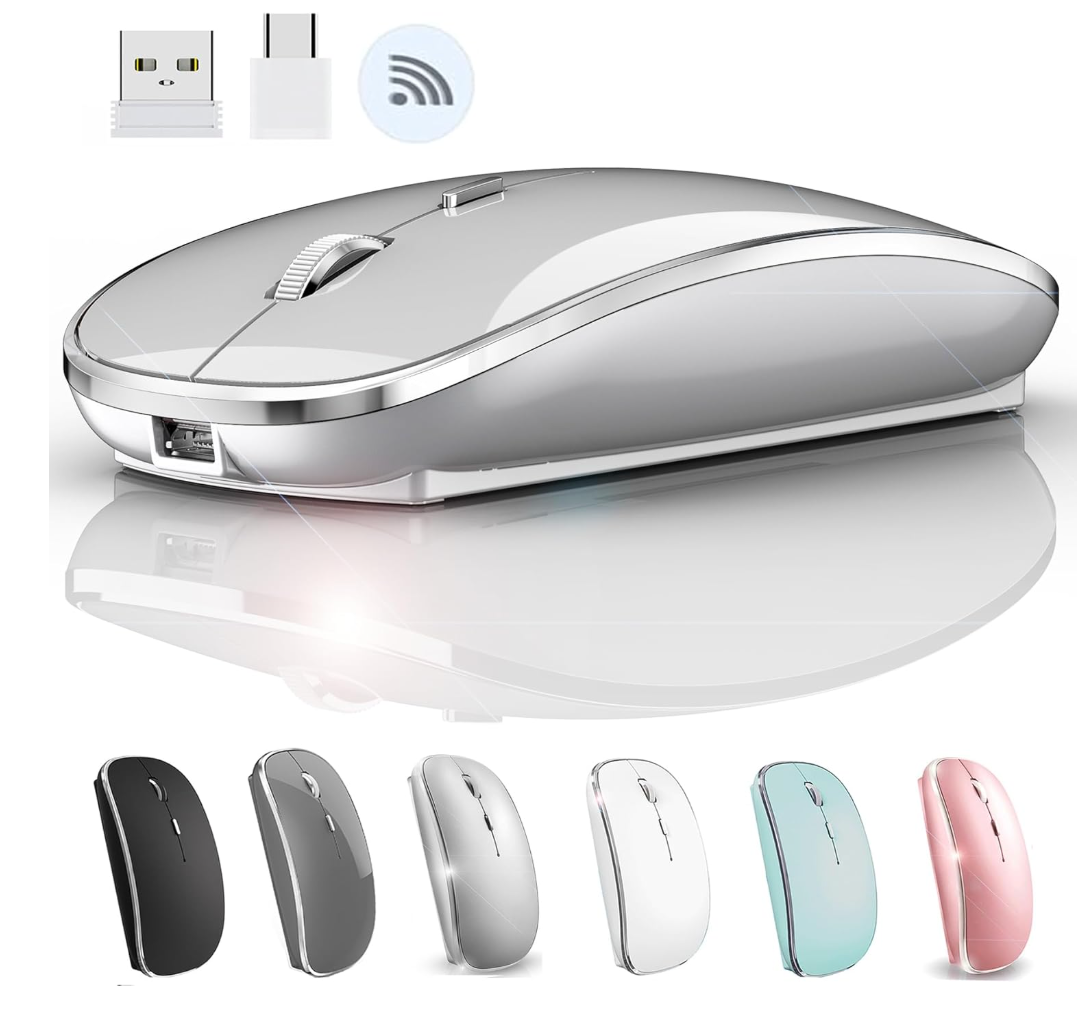 Wireless Mouse Compatible with MacBook Pro Air Laptop Desktop Chromebook Windows-image