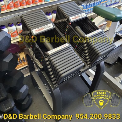 PowerBlock Pro 100 EXP Adjustable Dumbbells Stage 1 2 3 4 With Storage Rack