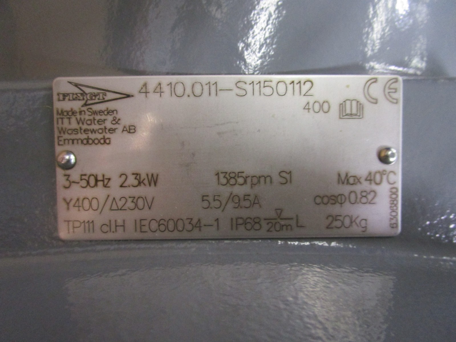 FLYGT 4410.011S1150112 2.3KW LOW SPEED BANANA BLADE MIXER HEAD 1385RPM