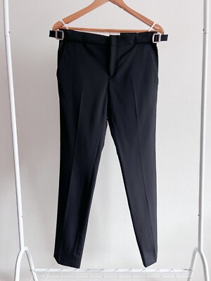 slim fit dress slacks Sheri Slim Trouser Pants In Stretch Twill - Black Black main image 1
