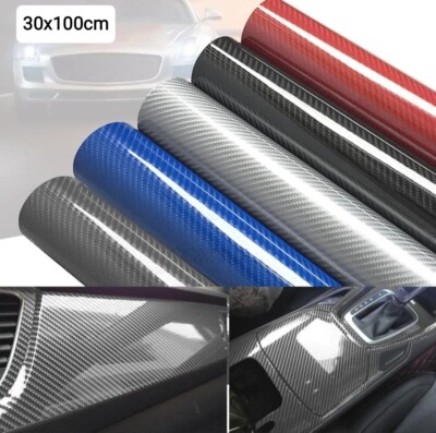 Anpro 2 Fogli Di Pellicola 3D Adesiva, In Vinile; Fibra Di Carbonio; Dimensioni - Foto 5