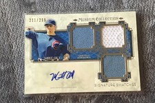 2014 Museum Collection Signature Swatches Triple #MO Mike Olt Auto /299