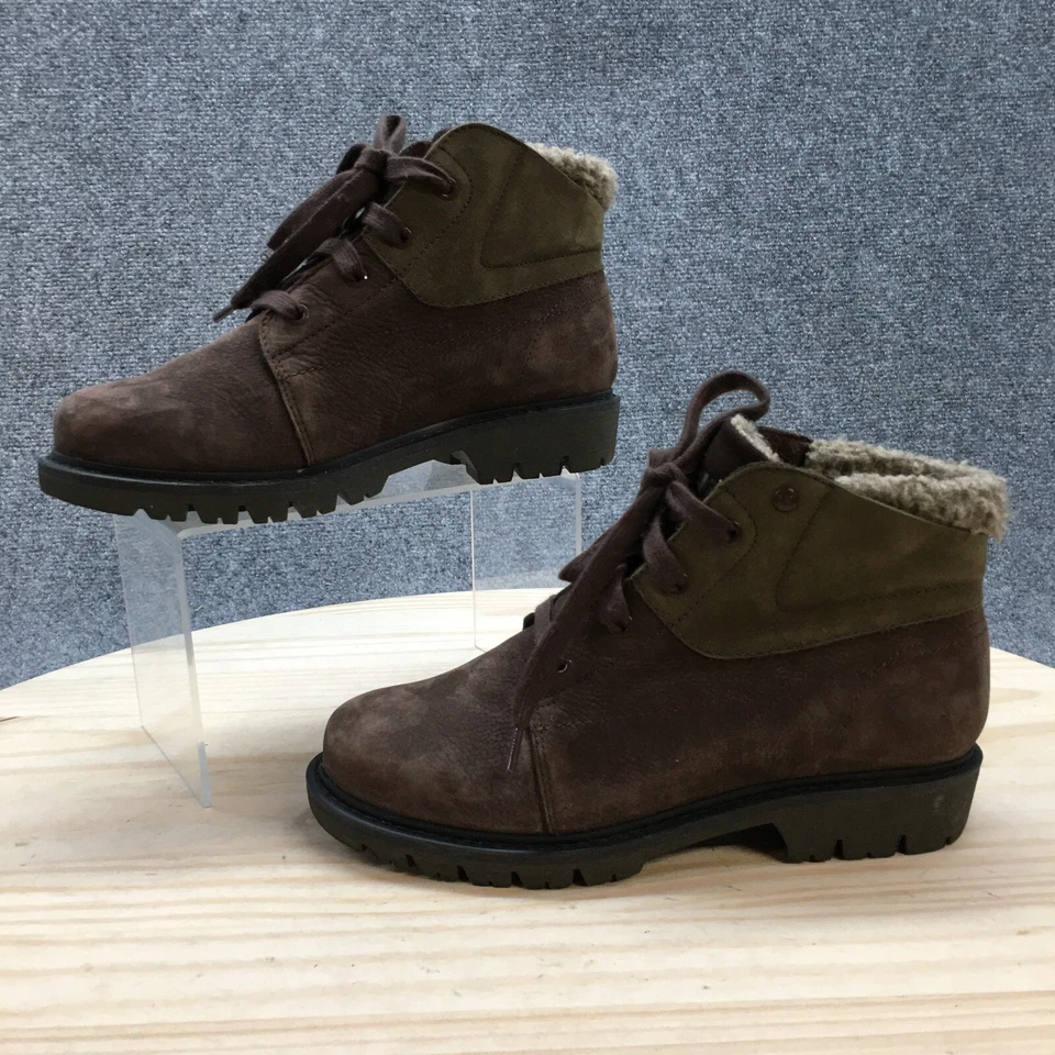 Botas CAT Caterpillar para mujer 6,5 ancho traste piel impermeables cuero verde P309733 Foto 2 de 4