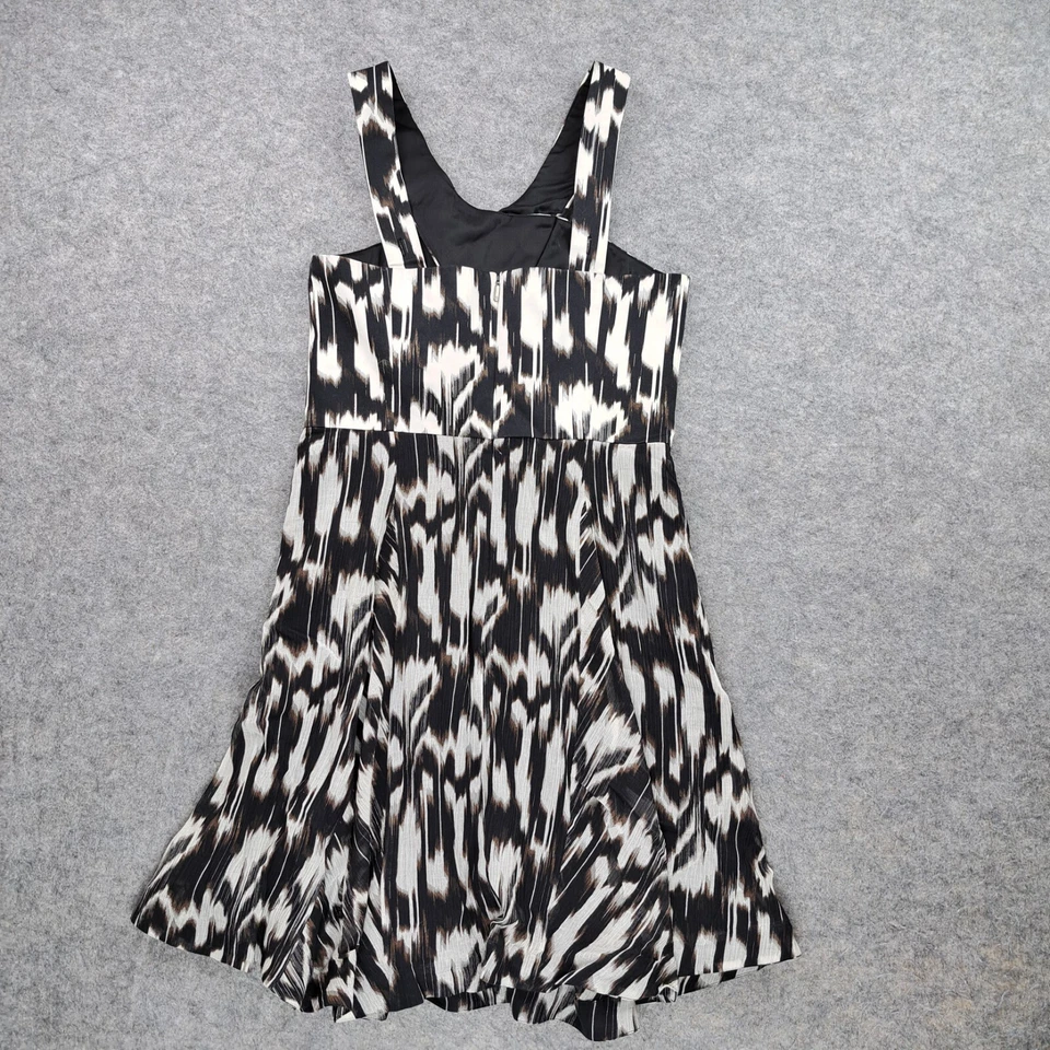 Trina Turk Dress Women Size 4 Bellicity Cutout Black White Flowy Sleeveless Ikat - Image 4 of 4