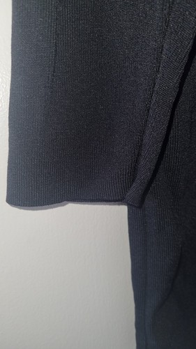Zara Black Jumper Top Sweater Chain Beaded Embellished Collar Fine Knit L LARGE - Picture 10 of 11