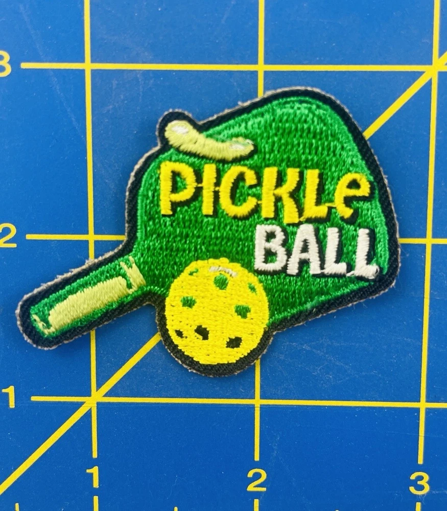 Pickleball Embroidered Applique Patch - Pickle Ball Sports Badge 3" Girl Scouts Pickleball Embroidered Applique Patch - Pickle Ball Sports Badge 3" Girl Scouts