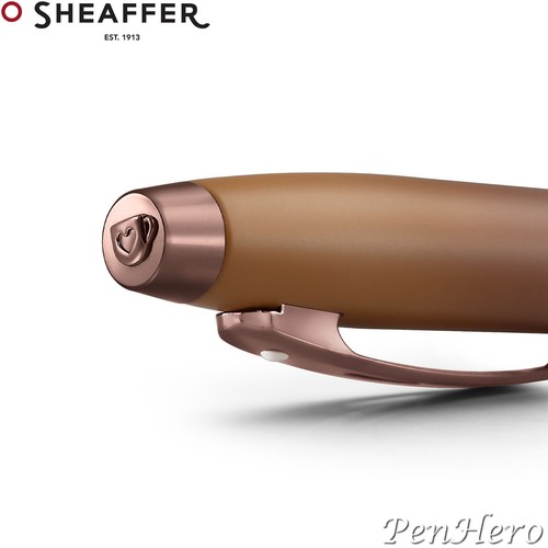 Sheaffer 100 Coffee Edition Matte Brown Ballpoint Pen with Regal Brown PVD Trim - Picture 3 of 5