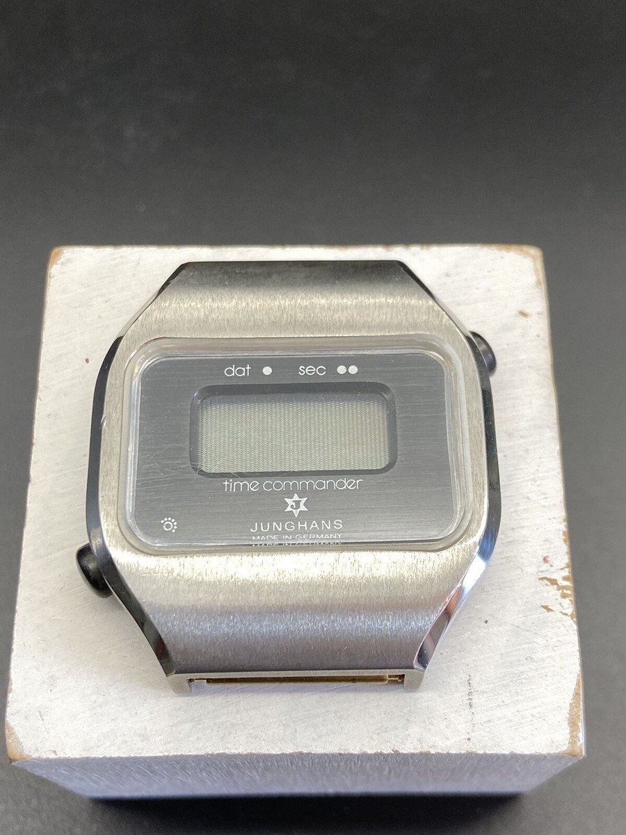 値下げ JUNGHANS 掛時計 シルバー ローマ数字 Vintage Junghans Time Commander ESA 9315 Quartz Watch No Function