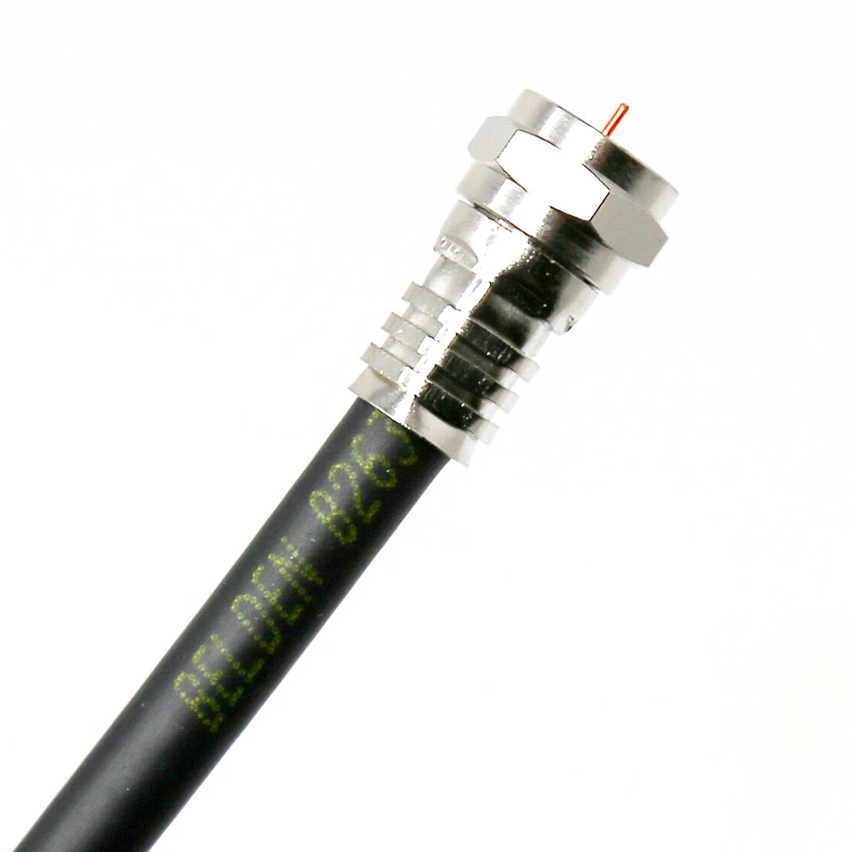 Belden 8263 RG59 Male 6-in Coaxial Cable for HD TV CATV Antenna Plug, 68 Pcs - Image 3 of 4