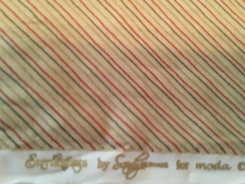 Moda Everlastings Sandy Gervais Fabric Tan Red Brown Stripes 44 x 2 Yds 17691 - Picture 4 of 10